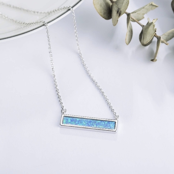 OLD RUBIN | blue opal pendant necklace - Picture 8 of 9